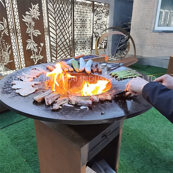 Amazon Top Sell Corten-Metall-Feuerstelle mit Barbecue-Grill