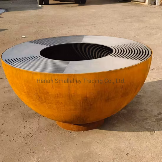 Grillring für den Außenbereich, 100 cm, Feuerschale aus Cortenstahl