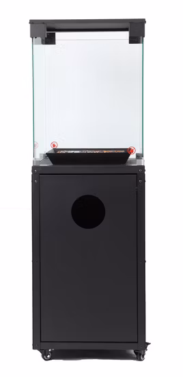 Gasfeuerstelle aus gehärtetem Feuerglas