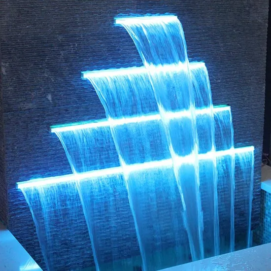 Hausgarten-Dekoration, Schwimmbad-Zubehör, Kaskaden-Wasserfall, Schwimmbad-Brunnen mit LED-Leuchten